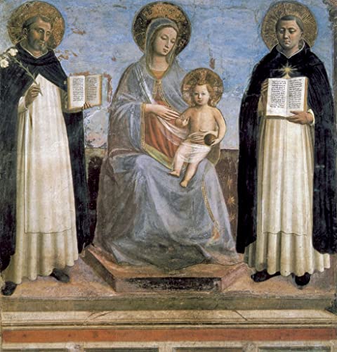 Toile Vierge à l'Enfant Fra Angelico, une présence protectrice et douce