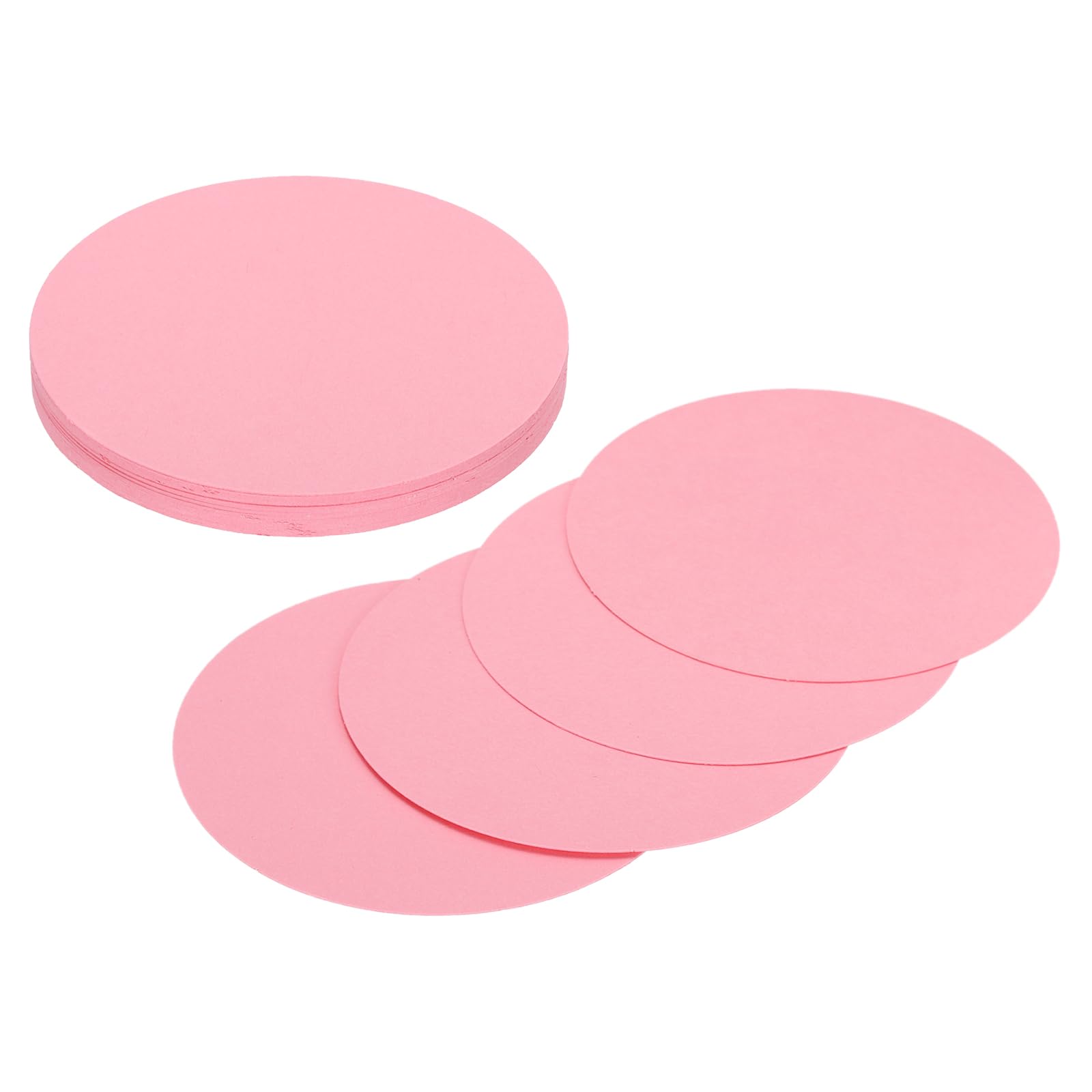 sourcing map 24 Pcs Circle Card Stock, 2 Inch Round Cutouts Paper Thick Cardboard Circles for Crafts Paint Supply DIY Projects Bulletin Board Decor, Pink