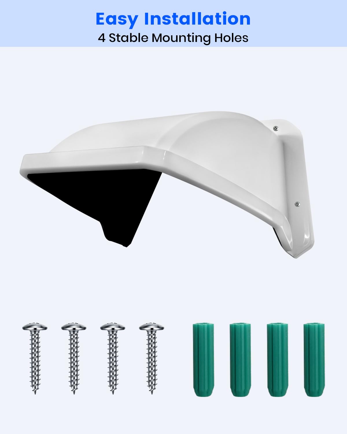 Protector universal para cámara de seguridad solar y lluvia, ABS a prueba de protección para cámaras de vigilancia CCTV domo/bala