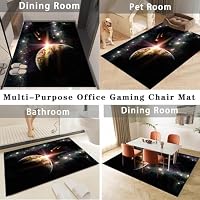 Gaming Bürostuhl Unterlage für Hartböden, Bodenschutzmatte Bürostuhl Teppich, Computerstuhl Teppiche, Schreibtischstuhl Unterlage, Schutzmatte für Laminat, Stuhlmatte für Home Office 140 x 160 cm – Ansicht 7