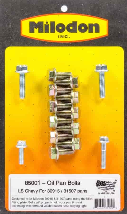 Milodon 85001 Oil Pan Bolts