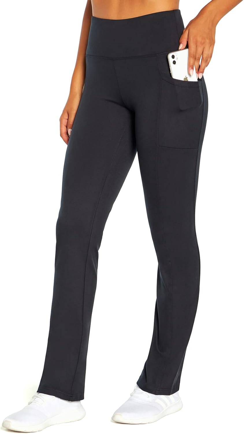Balance Collection Womens Emilia High Rise Pocket Bootcut Yoga Pant : Clothing, Shoes & Jewelry
