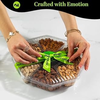 Green Ribbon Gift Box Nuts Mix - Large