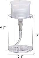 Vista 2 de Paquete de 3 unidades de dispensador de esmalte de uñas, dispensador vacío para alcohol, acetona, esmalte de uñas y removedor de maquillaje, 5.1 fl