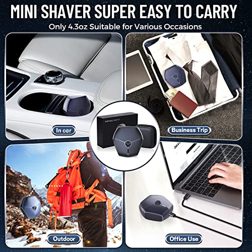 Mini Shaver Portable Electric Shaver,Usb Mini Shaver For Men,Pocket Portable Shaver,Travel Shaver Small Electric Razor For Men Face Waterproof Razor Washable Type C For Home,Car,Travel,Gift #TOP6