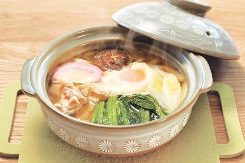 銀峯陶器 萬古焼 土鍋 (深鍋) 11号 5-6人用 花三島