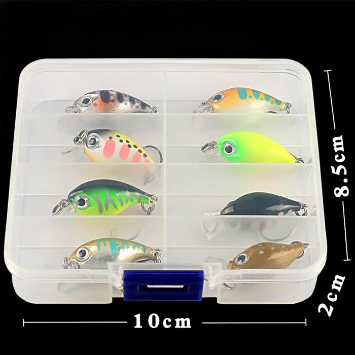 Amazon | KAIRI マイクロクランクベイト 8色 セット バーバレス フック