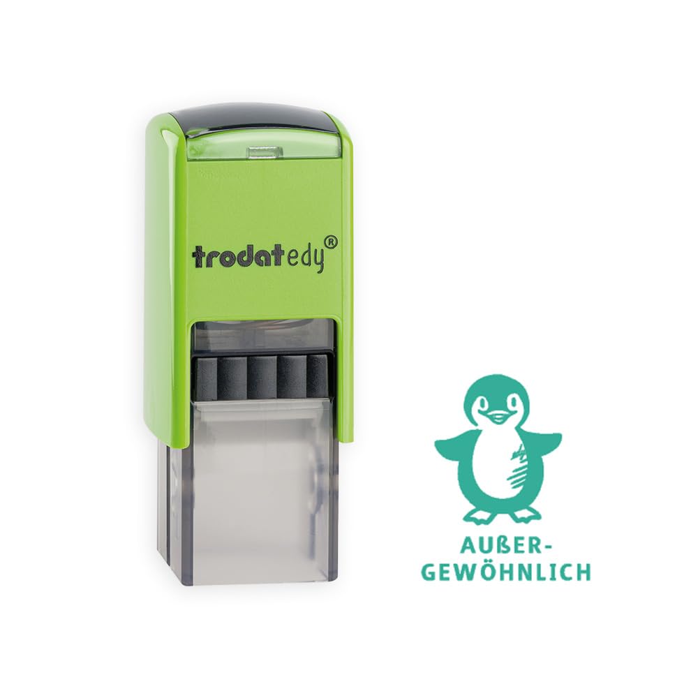 Motivation Stamp for Teachers in Primary School Trodat Edy - Exceptional 20 x 20 mm, Green Print
