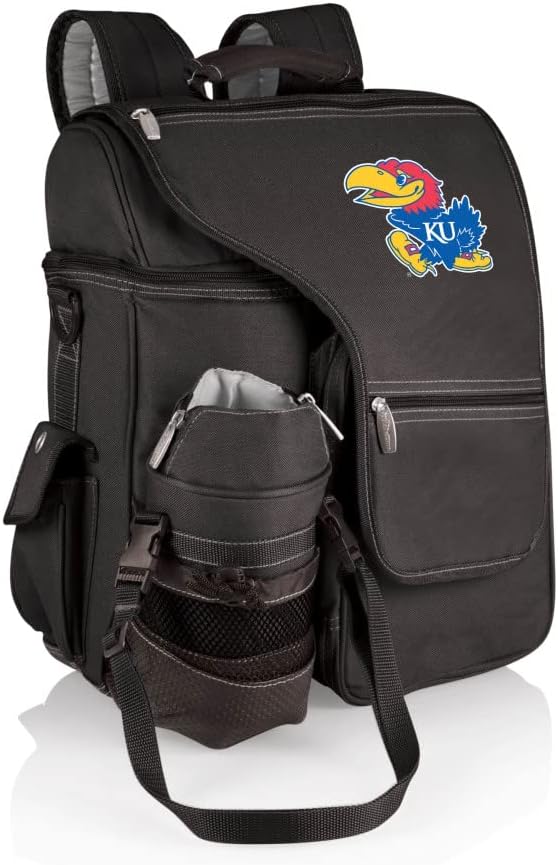 PICNIC TIME NCAA Kansas Jayhawks Turismo Backpack Cooler with Water Bottle Carrier - Soft Cooler Backpack - Travel Cooler Bag
