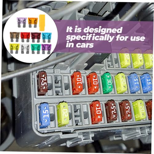 Juego de 50 fusibles mini automotrices para automóvil, kit de repuesto miniatura 5