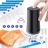 LORDSON Vacuum Sealer Handheld, Automatic Portable Food Saver Sous Vide Bags Rechargeable Air Sealing Machine for Food Cloth Storage Bags