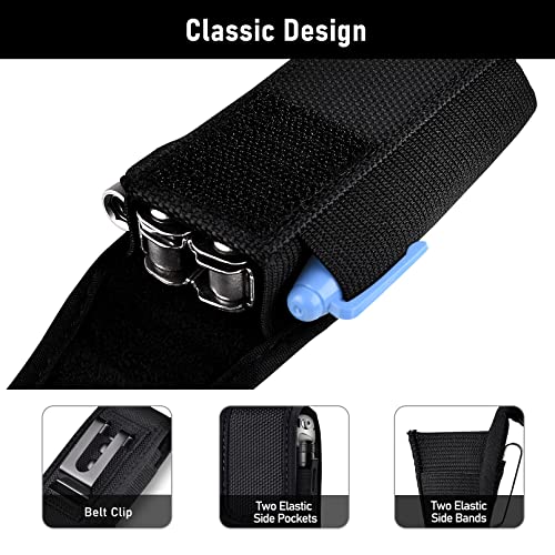 Image of Sheath Compatible with Leatherman Wave Plus Wingman Surge Rebar Multi Tool Holster Nylon Belt Clip Pouch, Black