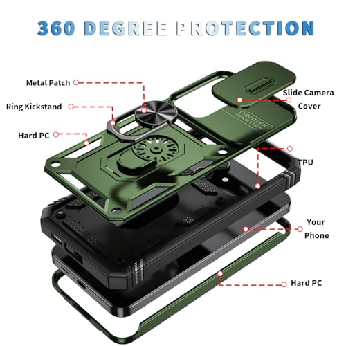 Coque Galaxy S24 FE vert kaki rigide multicouche béquille intégrée - 4