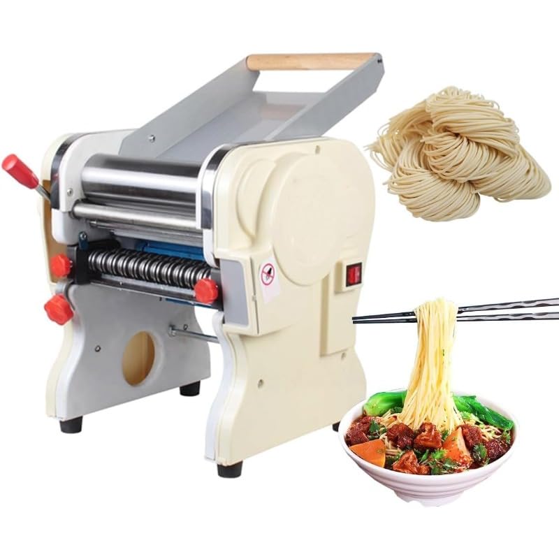Pasta elettrica, Macchina per Pasta Fresca per la casa Maker in Acciaio Inossidabile con Un Coltello Largo 18 cm/20 cm/22 cm per la pubblicità Domestica Blanket Width 18cm