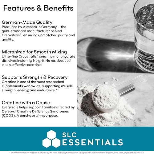 Creatine Monohydrate Powder | 100% Pure Micronized Creavitalis® | German-Made | Unflavored, No Fillers | Supports Muscle Strength, Recovery, & Cognitive Energy | 5g Servings - Image 6