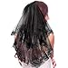 Produktbild Laelr halloween black veil mesh-double-layer-spitze brautschleier taille länge kopfbedeckung kopfschmuck haarschmuck cosplay abendkleid mit hairpin kamm für stage performance-kostüm-party