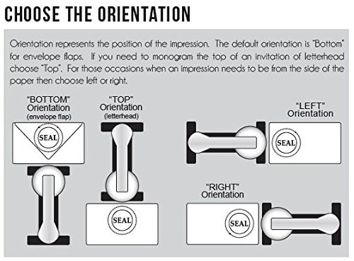 Shiny Custom Logo Desk Embosser Seal - 1-5/8" (1.625") Square Personalized Paper Embosser #TOP3