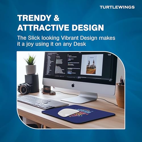 Image of TURTLEWINGS | Mousepad | Inspirational Quote Mousepad - 22x18 cm, 3mm Thick | Abstract Design Non-Slip Rubber Base | Office, Study & Gaming Use | Premium Smooth Surface 222 (12)