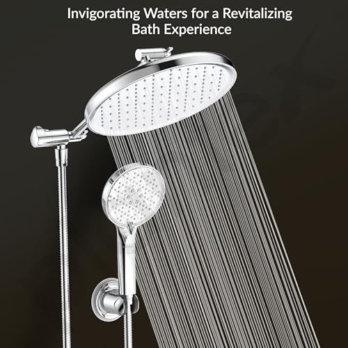 Image of Plantex 304 Stainless Steel Flexible Hose Pipe & Hand Shower Holder /Shower For Bathroom Full Set with 3-Mode Hand Shower - Chrome