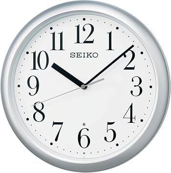 Seiko KX218S Wall Clock Office Type Radio Analog Silver Metallic