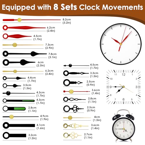 image for Toughwild 3PCS Clock Mechanism Kit, Quartz Clock Movement Replacement 