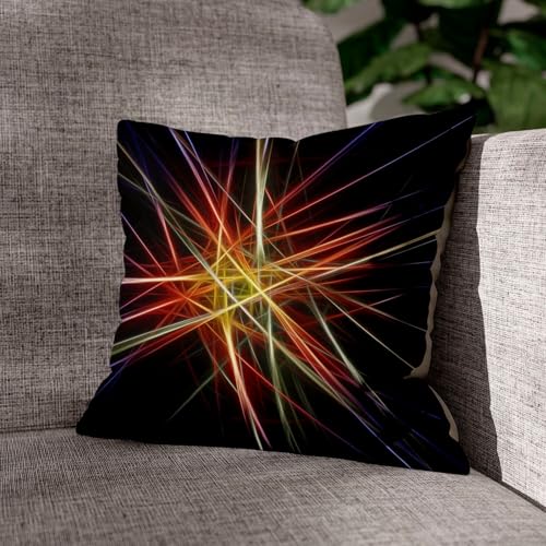 Coussin en velours blanc motif laser abstrait déco salon moderne