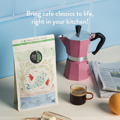 Image of Blue Tokai Coffee Roasters Midnight Roast - Medium Roast | Filter Coffee 500g | Rich Aroma | 100% Arabica Beans | Specialty Coffee | Freshly Roasted Ground Coffee