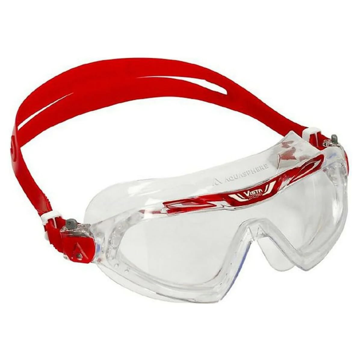 Aquasphere Vista XP Unisex Clear Lens Swimming Mask - Red and White