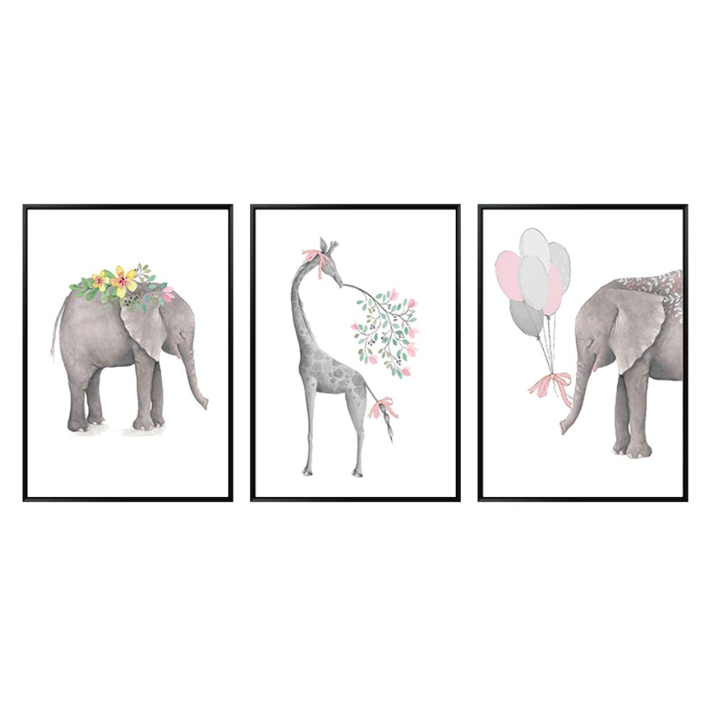 Point de croix éléphant girafe canevas broderie animaux C0176