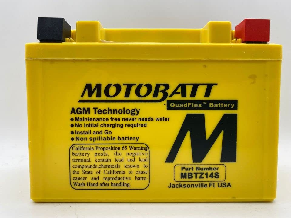 Batteria moto Motobatt MBTZ14S (YTZ12S YTZ14S) - Senza manutenzione - 12 V 11.2 Ah - Dimensioni: 151 x 87 x 110 mm compatibile con HONDA Forza X, Z 250 2001