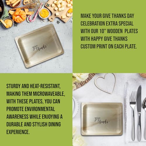 Platos de Madera 10" con Estampado Personalizado - Pack 25 miniatura 4