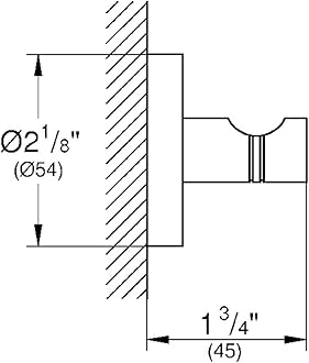 GROHE Essentials Robe Hook | Bathroom Wall Mounted Shower Towel Hanger | Metal | Concealed Fastening | Bath | Bathroom | Accessories | Chrome, 40364001