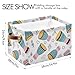 susiyo Percussion Storage Bins Large Fabric Sorage Baskets for Shelves 2 Pack Foldable Decorative Closet Baskets with Handles for Organizing Shelf Clothes Home Office, 15x11x9.5Inches