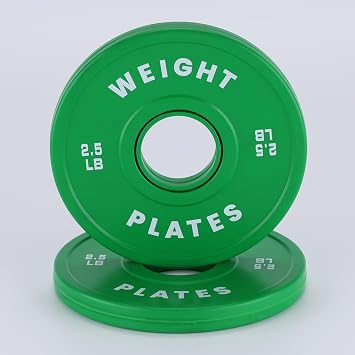 2" Rubber Bumper Weight Plates Pairs/Single 1.25-55 Lbs - Change Weight Plates Set 2 in Colored Fractional Weight Plates for Weightlifting,Home Gym Strength Training