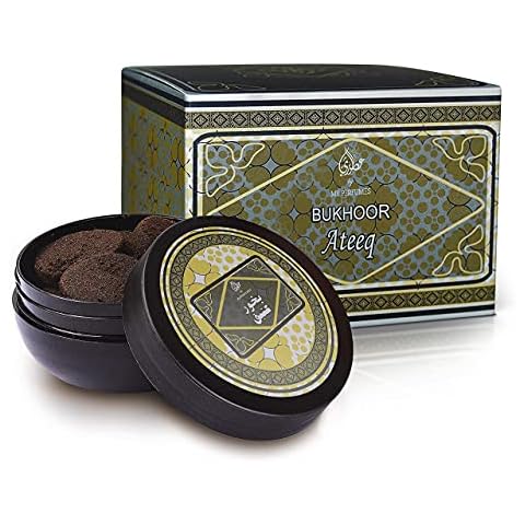 Otoori Ateeq Bakhoor Incense - Best Arabian Amber Oud Use on Charcoal and Electric Incense Burner | 100gm(10 Tablets) Cover
