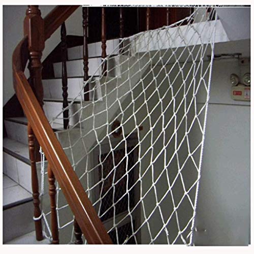 Filet de corde blanc de protection pour balcon et escalier - 4