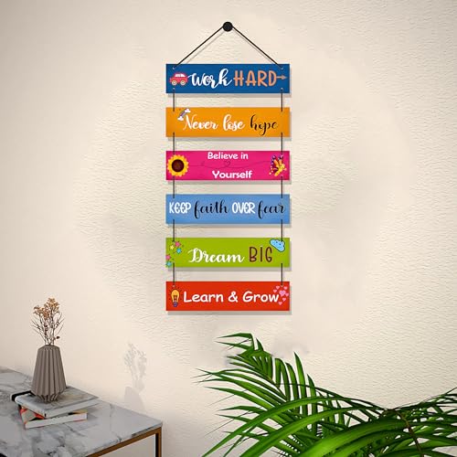 Image of Expleasia, Exuberant & Luxury Decor Decorative Wall Hanging Wooden Art Decoration Item for Home Office Living Room Bedroom Decoration Items Motivational quotes decor Gift Items (Work Hard)