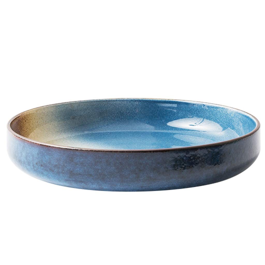 Talerz obiadowy, kreatywne talerze, nordycka zastawa stołowa, ceramiczny talerz na ryby, duża miska porcelanowa, serwis stołowy, talerz na owoce kuchenne, 25 c