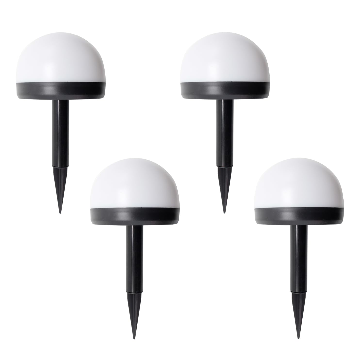 briteman 4 Pack Solar Ground Lights, Driveway Walkway Dock Light Solar Powered Outdoor Half Spherical Solar Underground Light Waterproof Stair Step Pathway Ground LED Lamp for Backyard Patio Garden