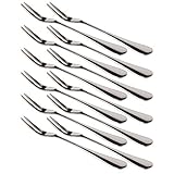 WARMBUY Small Stainless Steel Forks for Cocktail Appetizer Dessert Party, Set of 12
