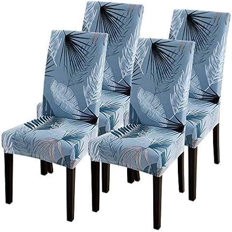 IVYSHION Dining Chair Covers High Back Kitchen Seat Slipcovers Stretch Removable Dining Chair Cover Seat Protector Slipcover for Hotel Dining Room Cover