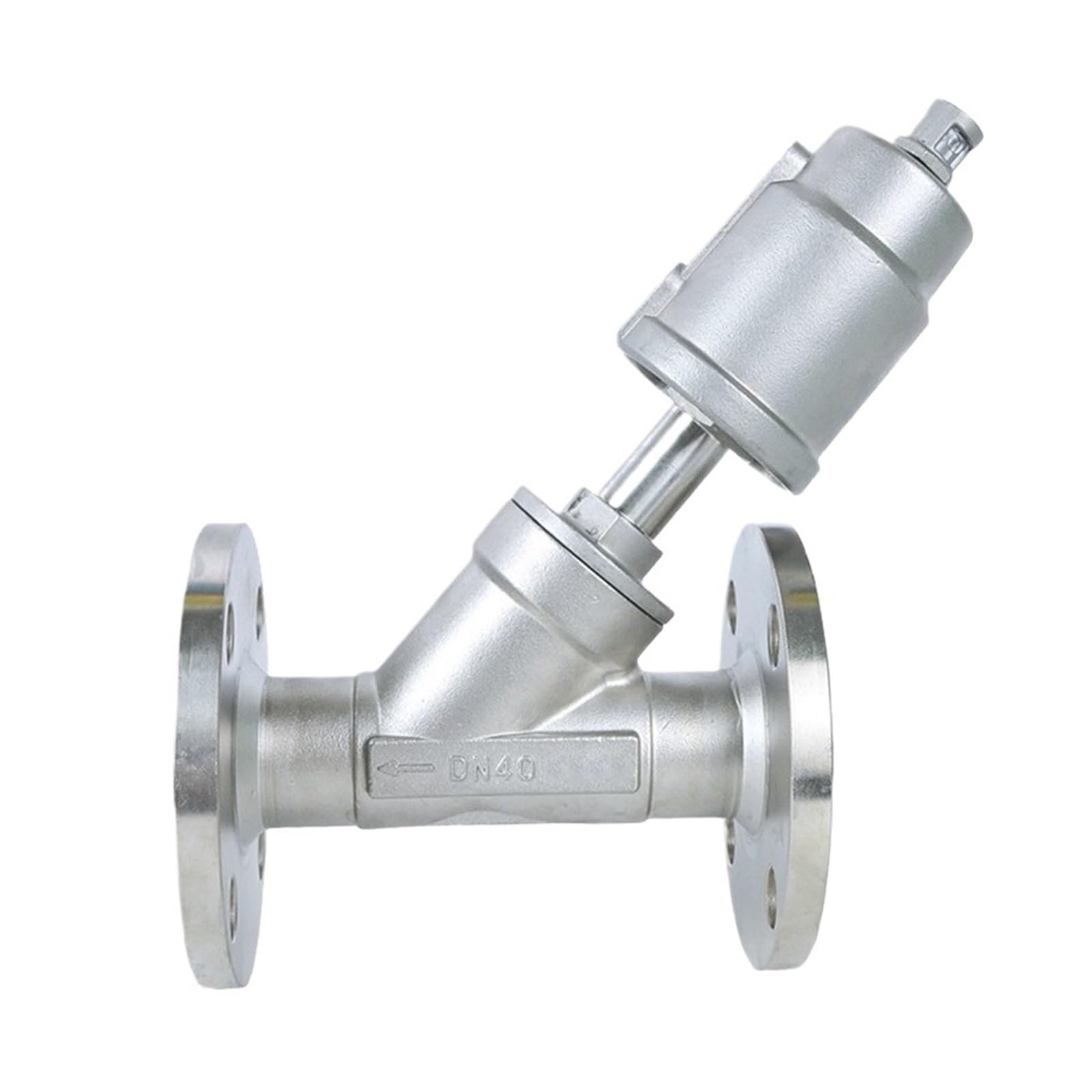 WQGQPXOB 1-1/2" Stainless Steel Pneumatic Flange Angle Seat