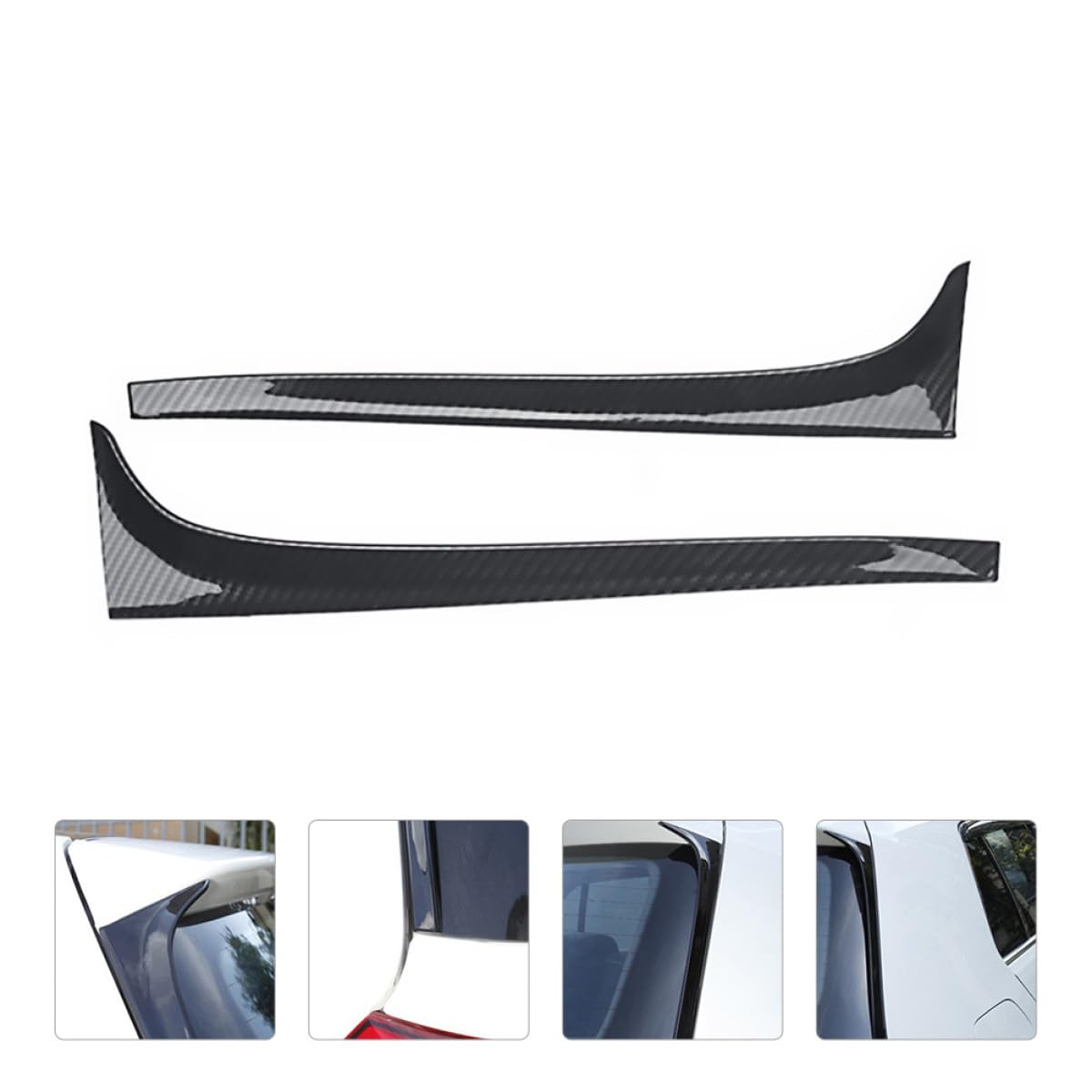 Spoiler Posteriore per Auto Golf 7 Ala Laterale in ABS Effetto Carbonio Set 2 Pezzi Accessori Decorativi per Personalizzazione Veicolo