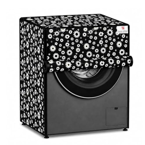 Image of Front Load Fully Automatic Washing Machine Cover for 6.5kg to 8kg | Waterproof & Dustproof Polyester Cover with Zip Closure | Suitable with Samsung, IFB, LG, Bosch & More (61 x 61 x 87 cm)