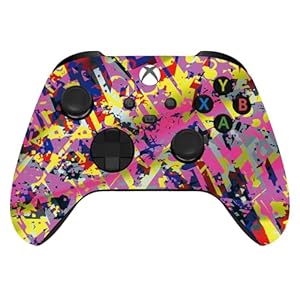 Custom Controllerzz Wireless Controller for Microsoft Xbox Series X/S & Xbox One – Custom Soft Touch Feel – Custom Series X/S Controller (X/S Neon Drip)
