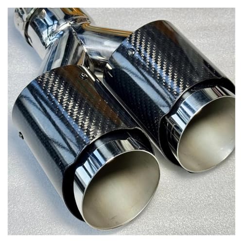Embout d'échappement double carbone brillant sortie 114 mm - 3