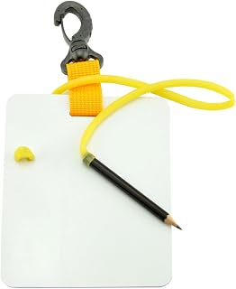DOUDINGMAO Scubas - Placa de escritura subacuática con clip y lápiz para deportes acuáticos, buceo, natación