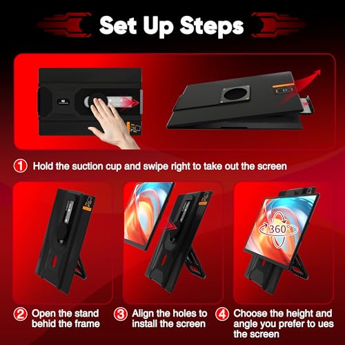 Image of CIDETTY Laptop Screen Extender Portable Monitor, Dual 16.1 inch 1080P FHD IPS Screen, Detachable Monitor Extender for Laptop, Fit for 13-17 inch Laptops, Compatiable with Windows /Mac /Chrome /Android
