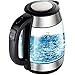 Price comparison product image NETTA Electric Glass Kettle - 1.7L Capacity - Temperature Control - Fast Boil - Blue LED Illumination  Boil-Dry Protection - Swivel Base with Flip Top - 3000W