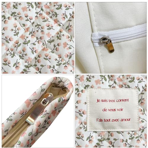 Image of Sunwel Fashion Top Zipper Floral Quilted Bag Small Tote Bag for Women
